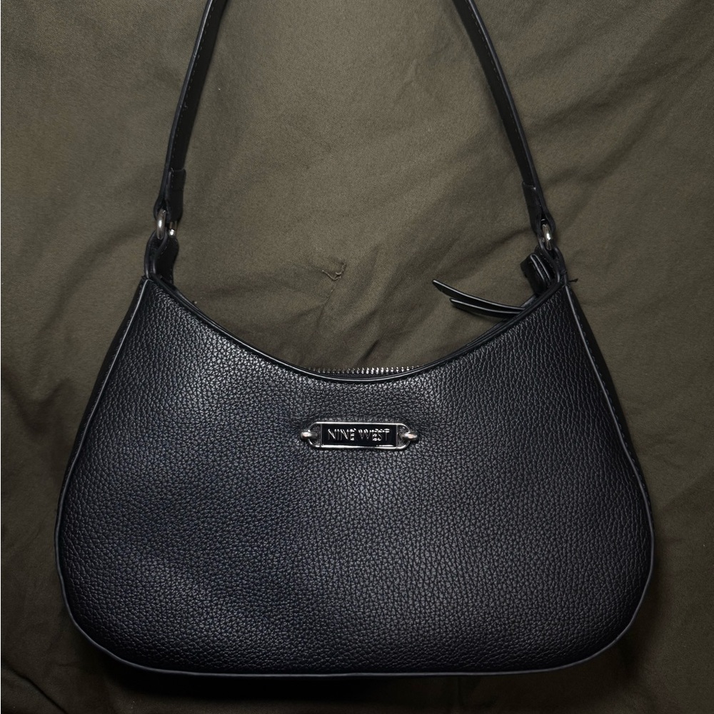 NINE WEST Black Leather Shoulder Bag